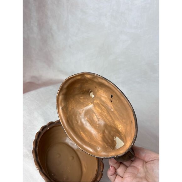 Vintage Hen on Nest Painted Ceramic 1970s - Picture 8 of 10